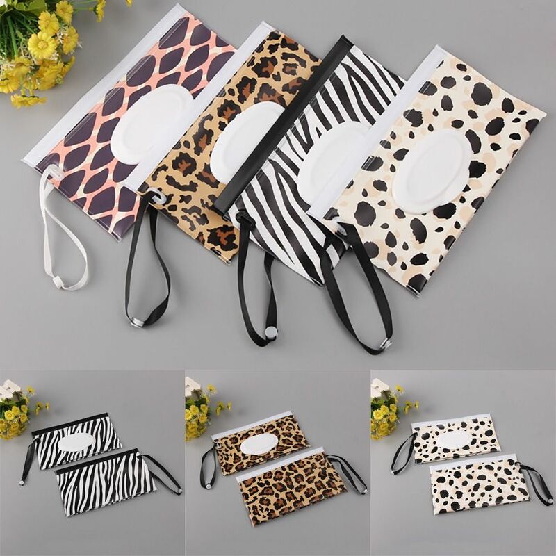 Fashion Cute Stroller Accessories Portable Carrying Case Flip Cover Tissue Box Wipes Holder Case Wet Wipes Bag Cosmetic Pouch