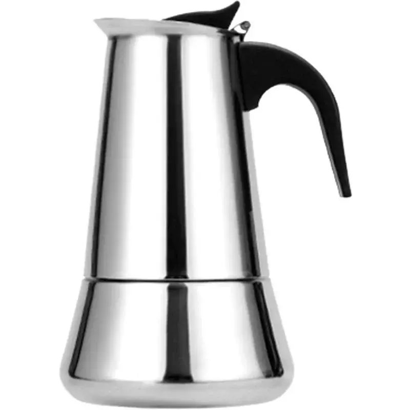 Machine à café Expresso en acier inoxydable, Machine à café Geyser, Cuisinière, Standard 4/6, Moka, 304