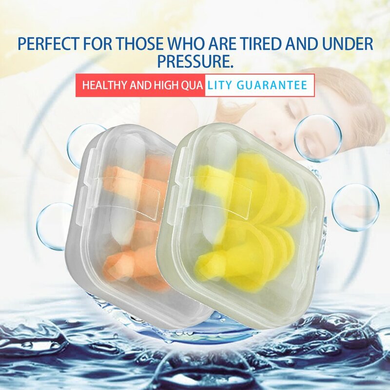 Soft Silicone Ear Plugs Sound Insulation Ear Protection Earplugs Anti-noise Plugs Foam Soft Noise Reduction with Storage Box