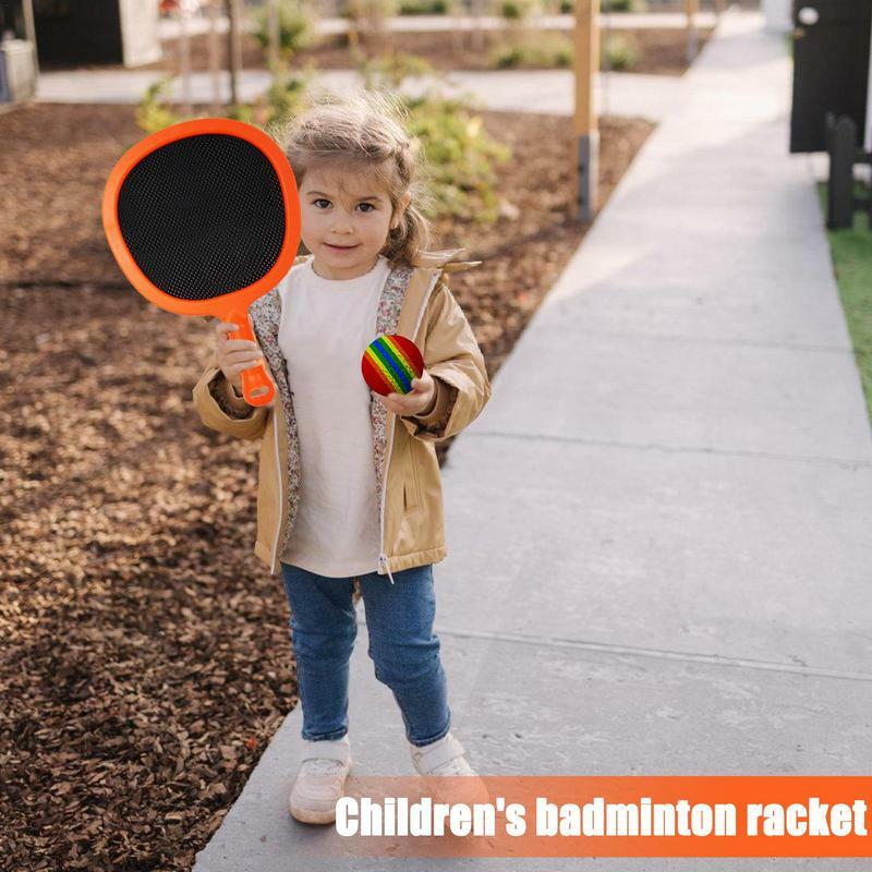 Juego de raqueta de bádminton para niños, Juego de 2 bolas de colores, Equipo de Bádminton, murciélagos de lanzadera ligera para patio trasero exterior