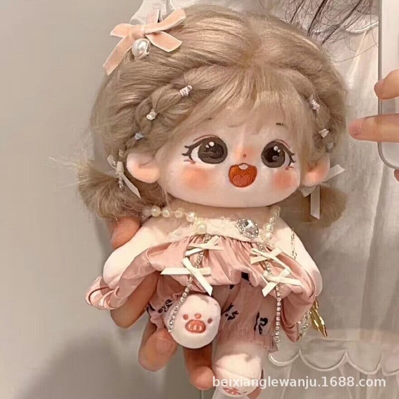 20cm Kawaii peluche bambola di cotone idolo farcito Super Star Figure bambole No accatastamento grasso corpo che pianga bambola può cambiare vestiti regalo