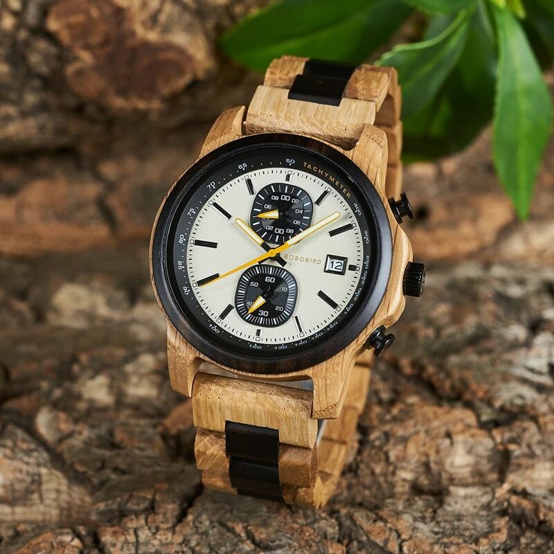 NEW ARRIVAL! BOBO BIRD Stylish Men's Watches, 2 Sub Dial Chronograph, Date Display, Support OEM Customized Dropshipping