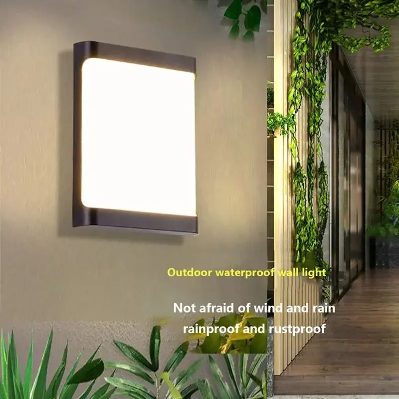 Modern Outdoor LED Lâmpada de parede, impermeável, IP65, jardim, corredor, varanda, entrada, arandela, decoração para casa, luminária, brilho