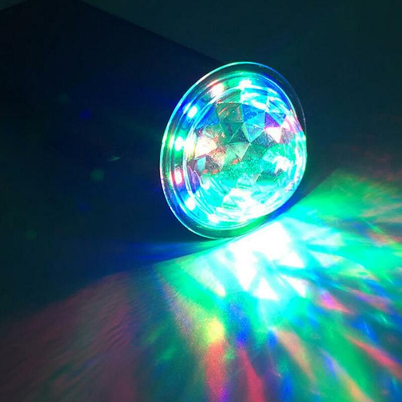 Mini DJ Light RGB LED Lighting Mobile Phone Laptop USB Rotating Stage Light for Bar Disco Wedding Party Recording Studio Party