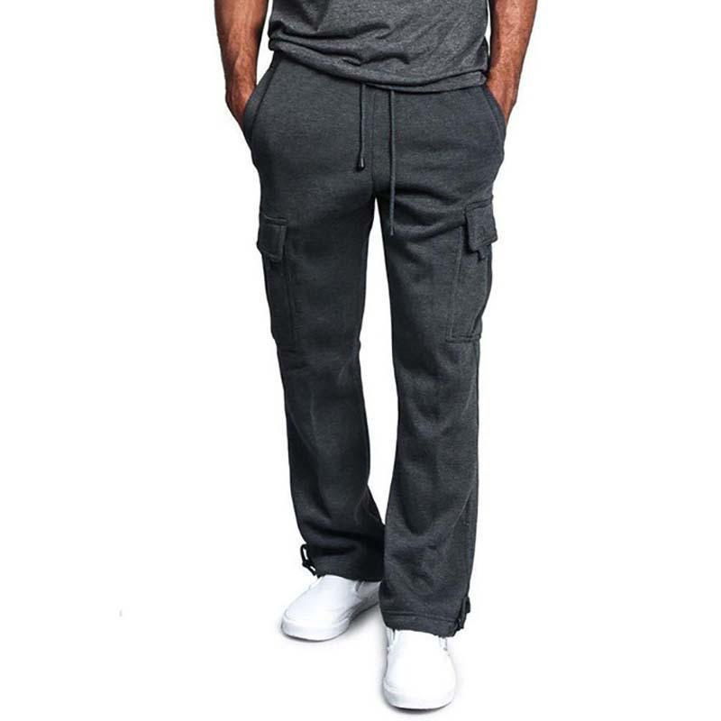 New men's casual work pants Fashion multi pocket work pants Men's jogging and sports pants Outdoor work pants 5 colors