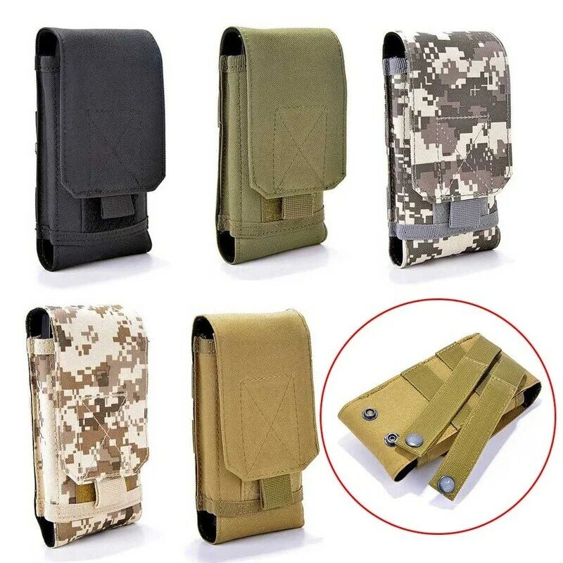범용 휴대폰 파우치 홀스터 허리 가방, 육군 전술 군사 나일론 벨트, 삼성 아이폰용, OnePlus 6 6T, 노키아 케이스
