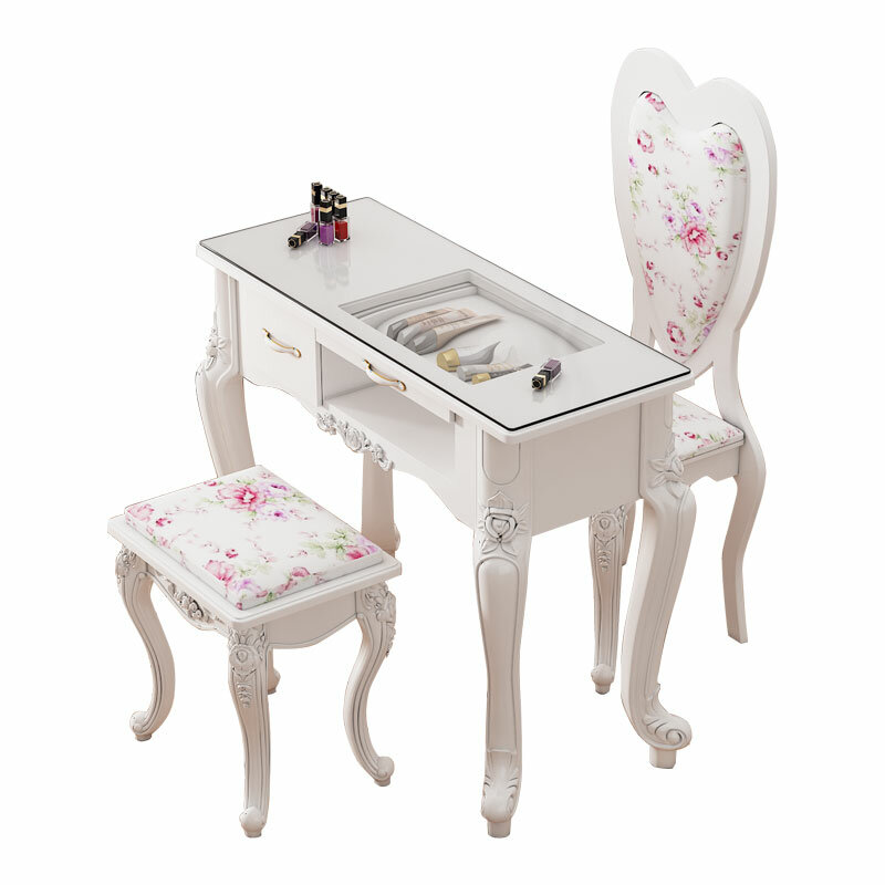 Europejski stojak na biurko na biurko białe światło luksusowe stół do malowania paznokci designerskie estetyczne Scrivania na meble do Manicure Unghie