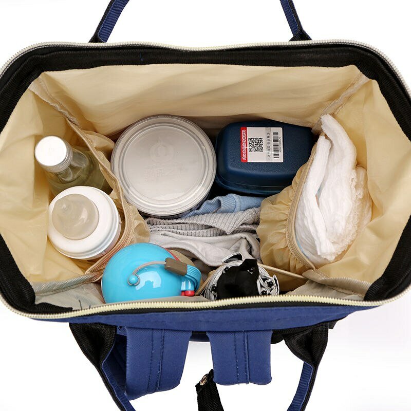 Bolsa de pañales para mamá, mochila de gran capacidad, bolsas de pañales multifunción impermeables de viaje al aire libre para el cuidado del bebé