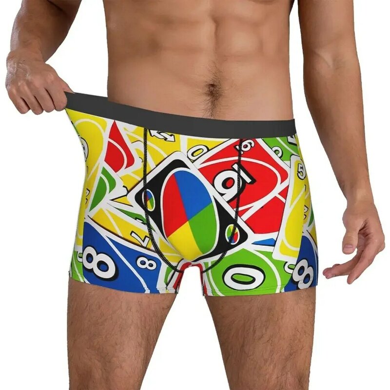 UNO Card Underpants Cotton Panties Male Underwear Ventilate Shorts Boxer Briefs