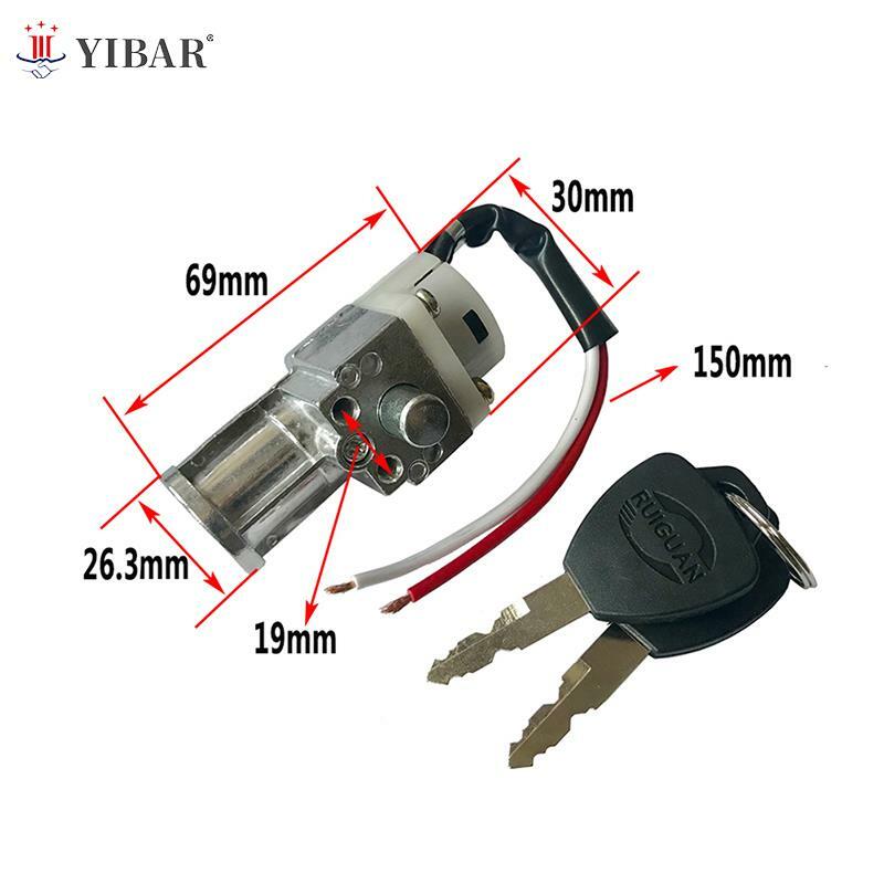 1 Pcs Universal Battery Chager Mini Lock with 2 keys For Motorcycle Electric Bike