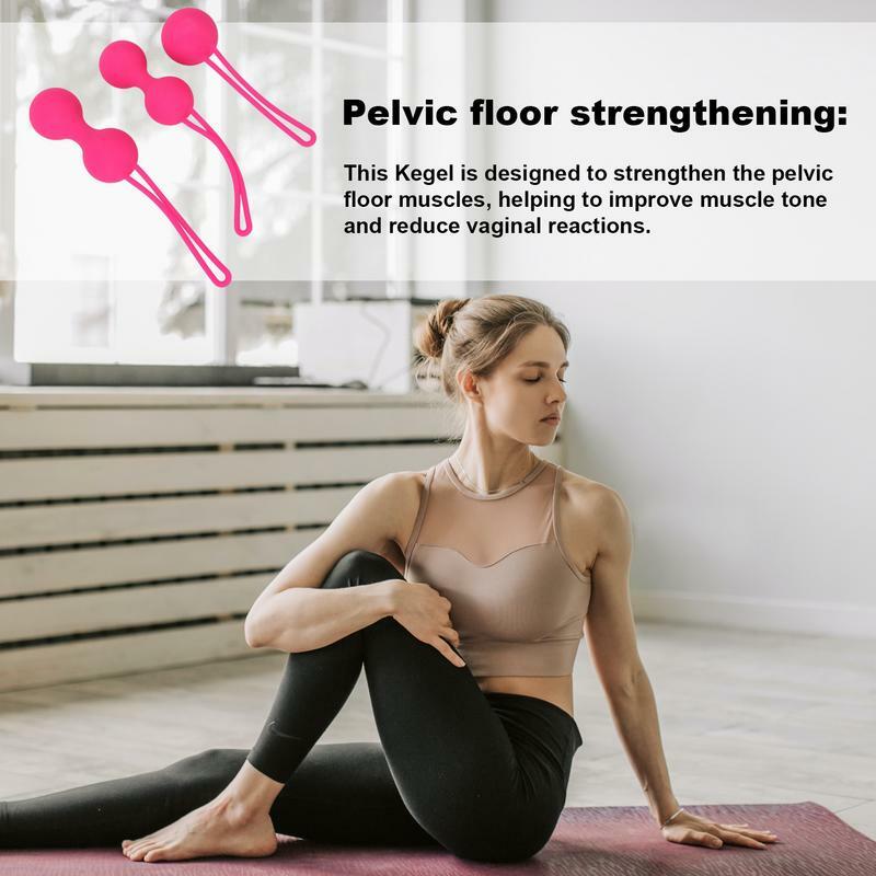 Pelvic Floor Strengthening Device Silicone Muscles Tightening Training Kit Massage Ball 3Pcs Pelvic Muscle Exerciser Pelvic
