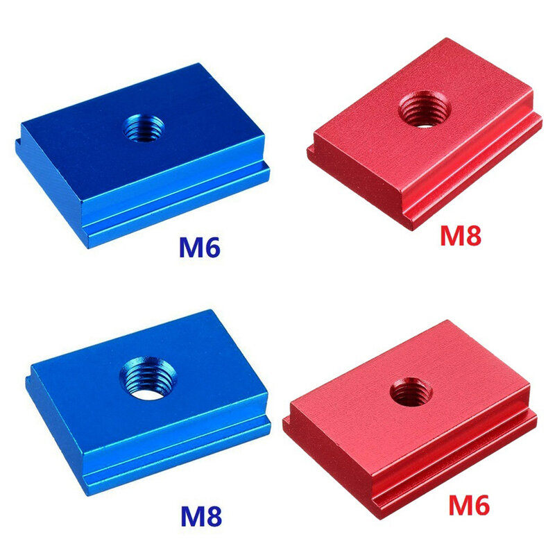 1pc M6 M8 T-Track Slider T-tracks Model Aluminum-Alloy T Slot Nut Standard Miter Track For Workbench Router Table Woodworking