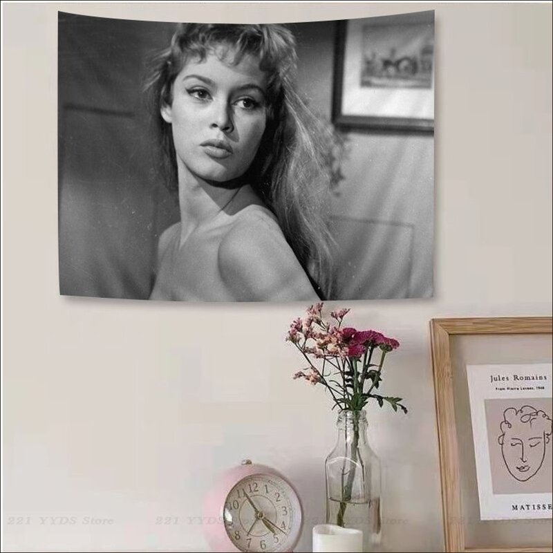Permadani hiasan dinding permadani dinding Bohemian warna-warni permadani hiasan dinding Bardot Brigitte Film Perancis menarik