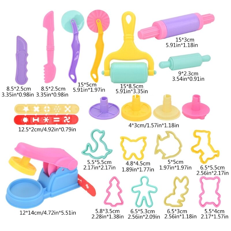 Y1UB Plastiline colorate che creano giocattoli per bambini Strumento stampo fatto a mano fai-da-te Giocattolo da casa da