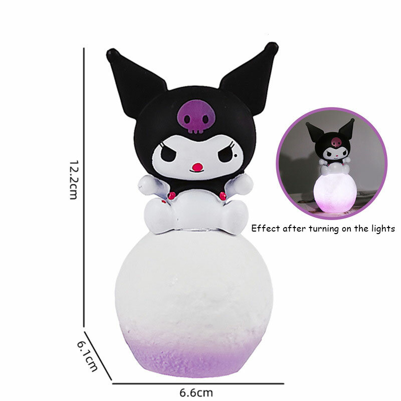 Sanrio-Lámpara de noche de Hello Kitty Kuromi Cinnamoroll, juguete brillante para niños, Anime Kawaii, regalos para niños
