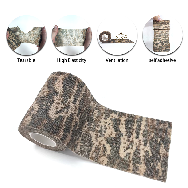 Masque de Camouflage auto-adhésif, Bandage élastique, 1 pièce, protection de sport, Bandage athlétique pour les genoux, les doigts et les chevilles