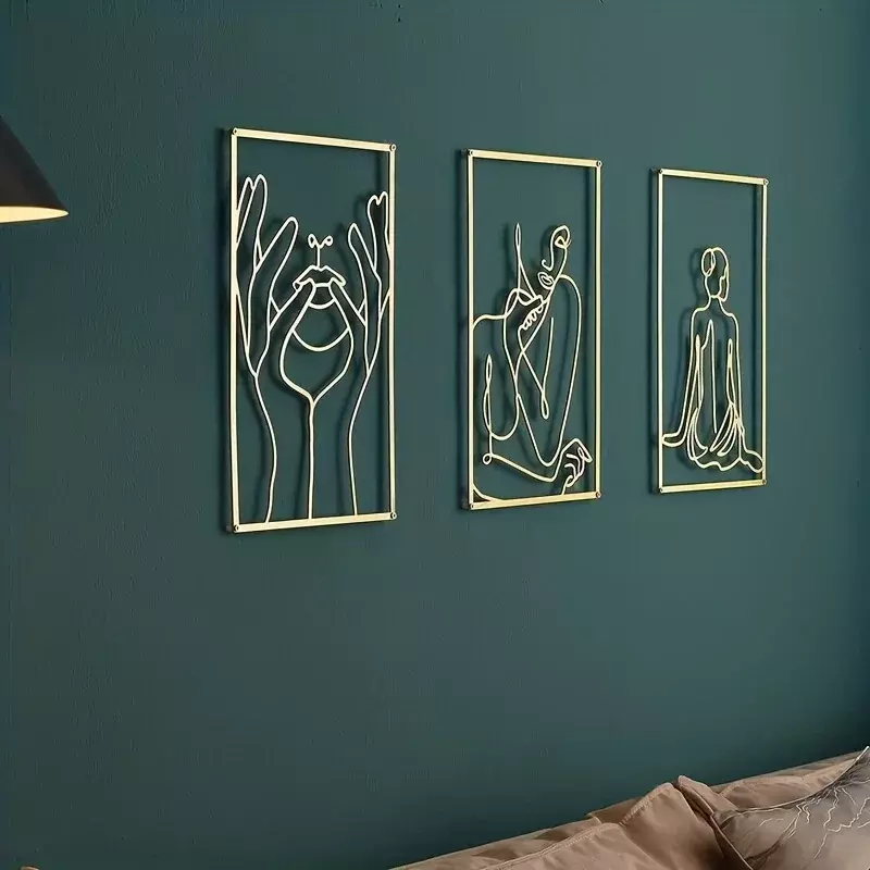 CIFBUY 데코 모던 패션 금속 수직 프레임리스 벽화, 3 가지 스타일 사용 가능, 집 거실 침실 장식, 완벽한 간호사