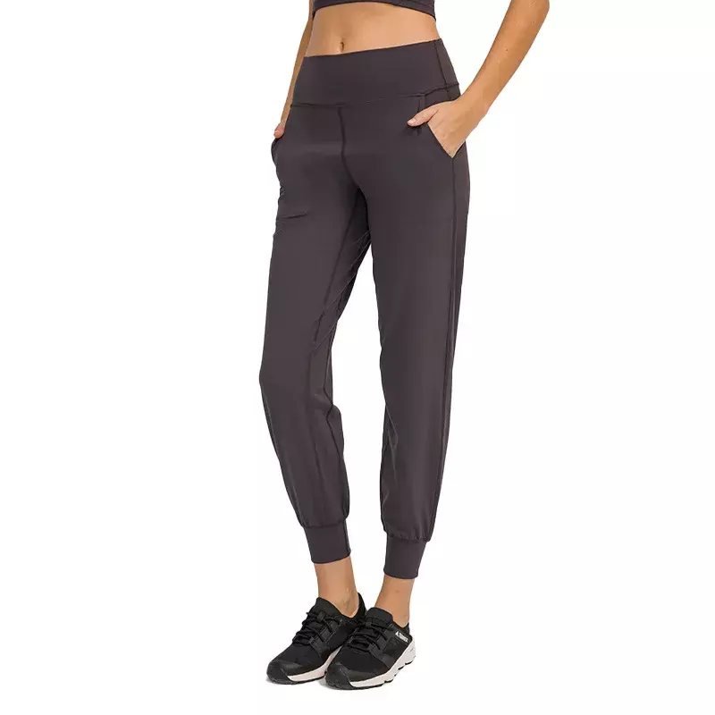 Pantalon de yoga ample et doux pour la peau pour femme, leggings de fitness élastiques, pantalons courts de sport ajustés, logo imprimé, nouveau