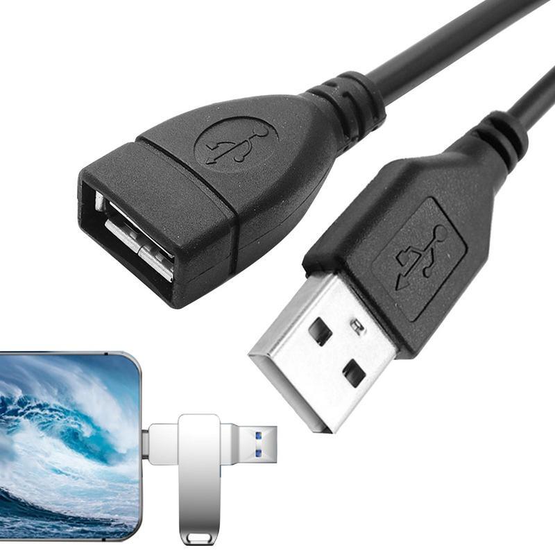 USB 2.0 Cable Extension Cable 0.5/0.6/0.7/0.8/1/1.5m Wired Data Transmission Line Ultra-High-Speed Display Projector Data Extens