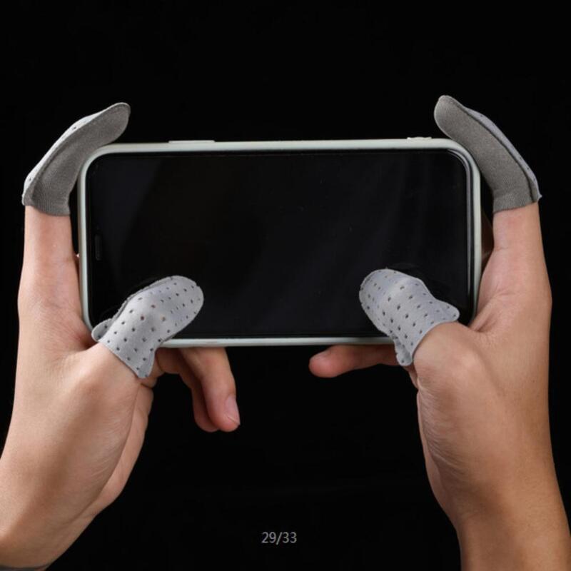1/2/3 Stuks Finger Sleeve Gaming Controller Voor Pubg Mobiele Game Finger Covers Ademende Anti Sweat Skid Screen Vingertop Handschoenen