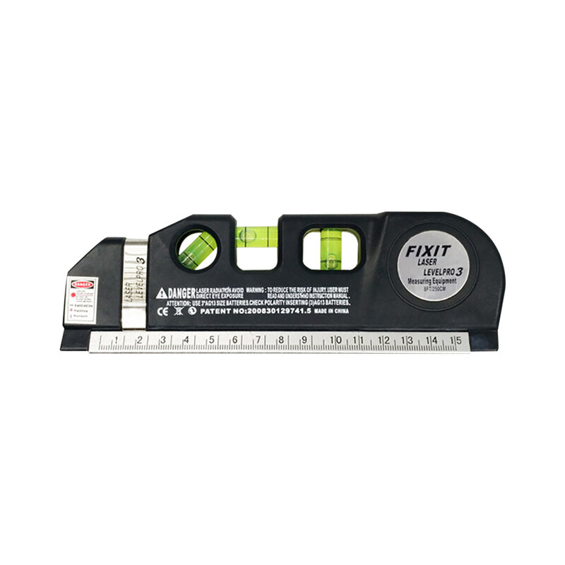 LV03 Laser Level Multipurpose Line Laser Leveler Tool Cross Line Lasers With 8FT 250cm Standard Measure Tape and Metric Rulers