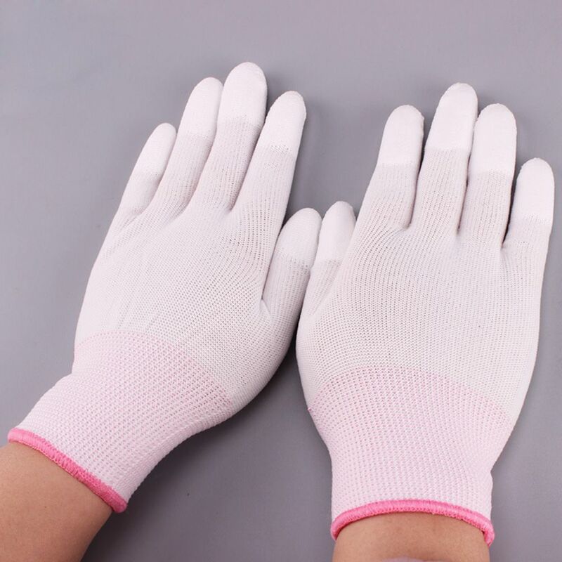 Elektronische anti statische schutz pu beschichtete arbeits handschuhe finger beschichtete anti statische handschuhe