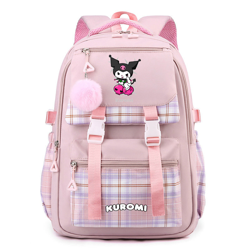 Kuromi-mochila escolar para niños y niñas, de gran capacidad morral, impermeable, Kawaii