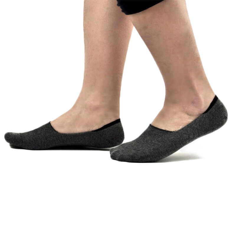 Calcetines náuticos antideslizantes de silicona para hombre, calcetín Invisible de algodón, zapatillas de corte bajo, 6 unidades = 3 pares por lote, verano y otoño