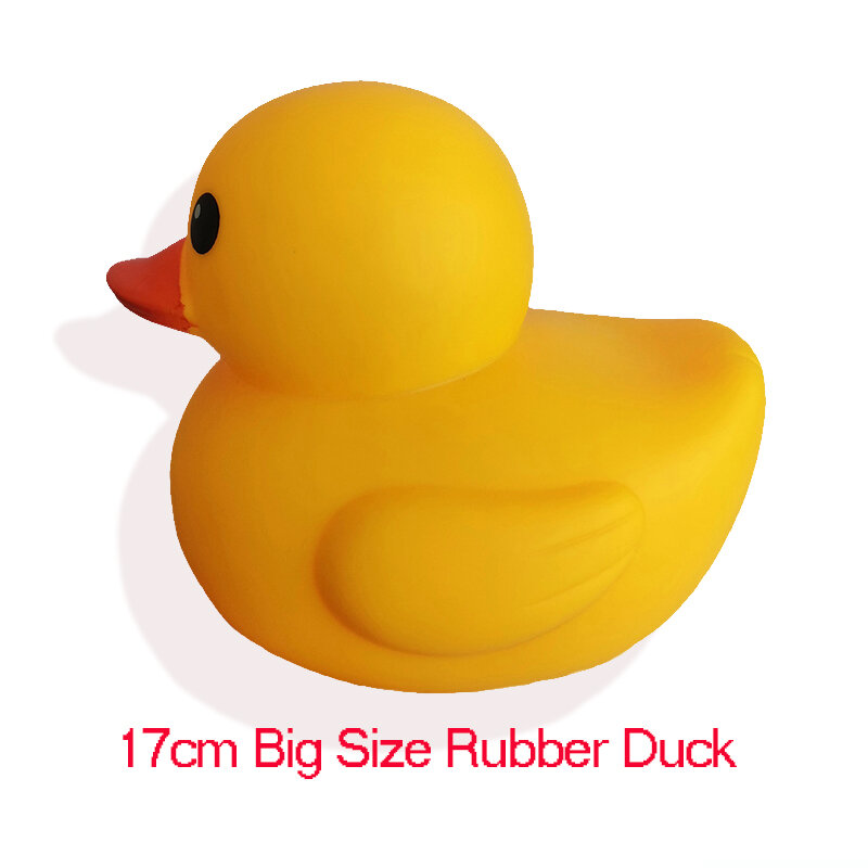 Big Size Cute Rubber Yellow Duck Toy vasca da bagno giocattoli per l'acqua da bagno per bambini decorazione per piscina Press Squeak Duck Ornament