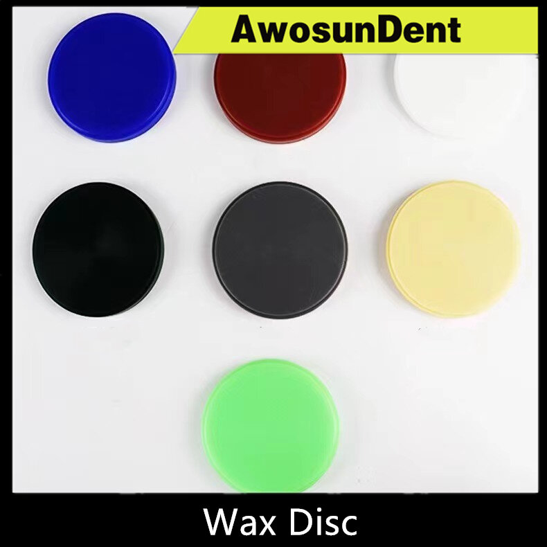 Disco de cera para laboratorio Dental, bloque de fresado CAD CAM, Color verde, gris, azul y blanco