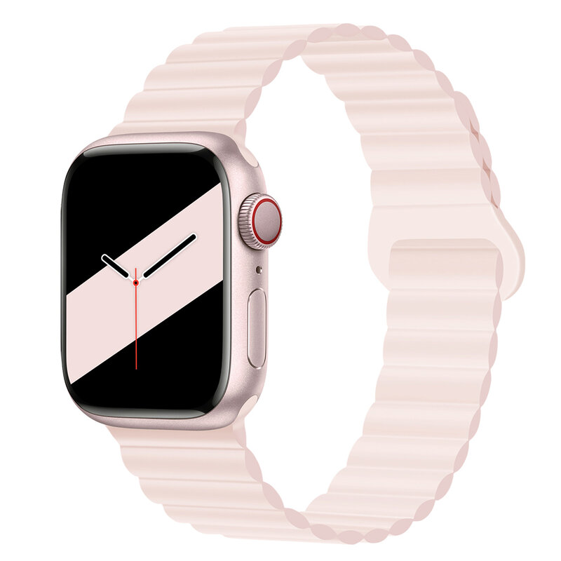 Originele Vloeibare Siliconen Magnetische Horlogeband Voor Apple Watch Band Ultra 2 Series 9 Se Iwatch 42Mm 44Mm 45Mm 49Mm 38Mm 40Mm 41Mm