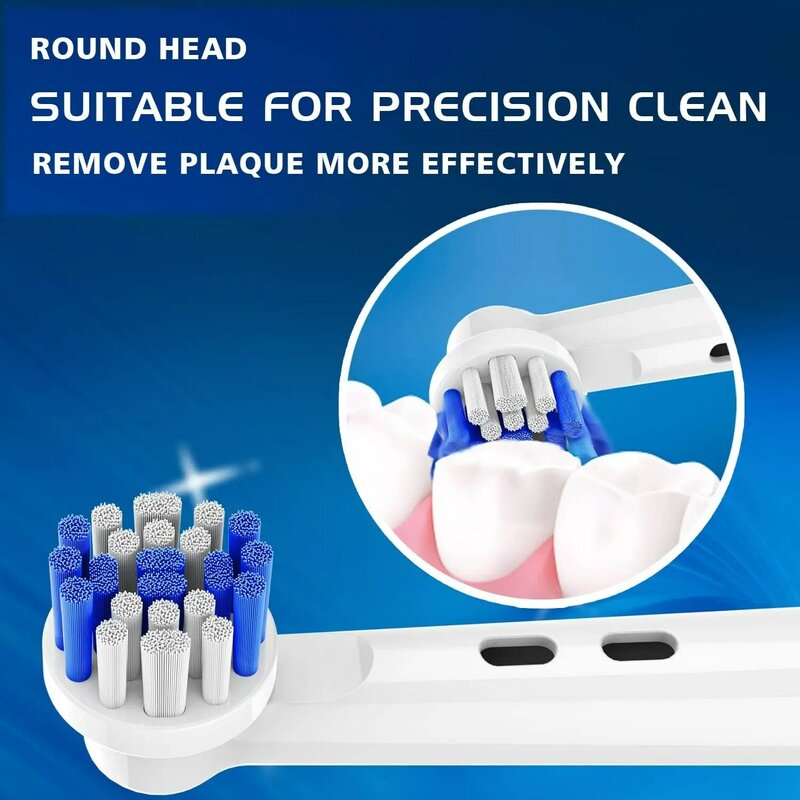 20 Brush Heads Replacement Refills Compatible for Oral B Braun Precision,Floss,Cross,3D Clean 7000/Pro 1000/9600/ 5000/3000/8000
