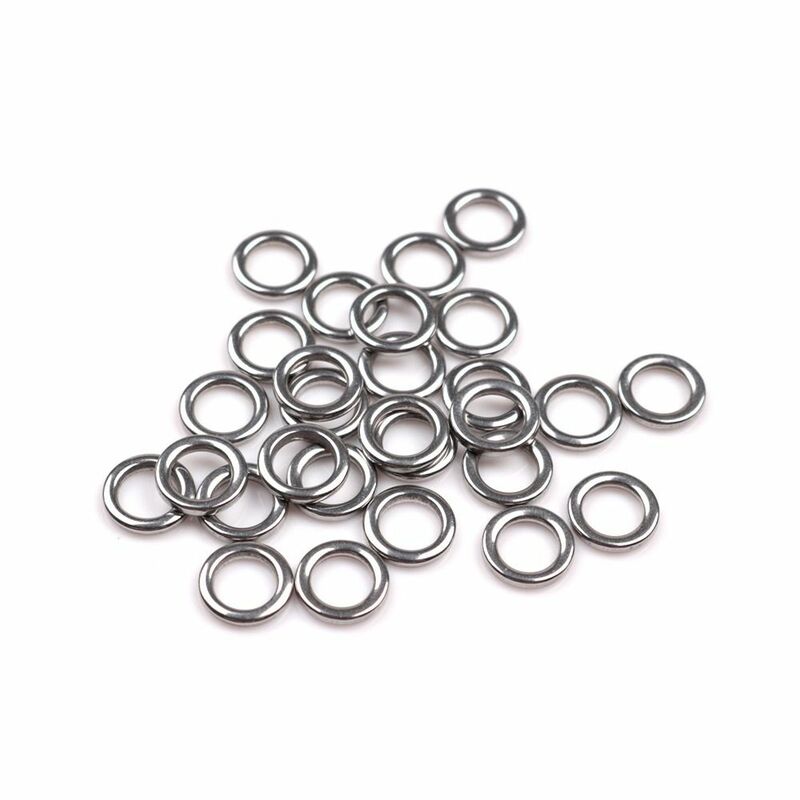 10-20pcs 304 Stainless Steel Fishing Solid Ring 4mm-12mm Snap Split Ring Lure Connector Fishing Tackle Heavy Duty Jigging Ring