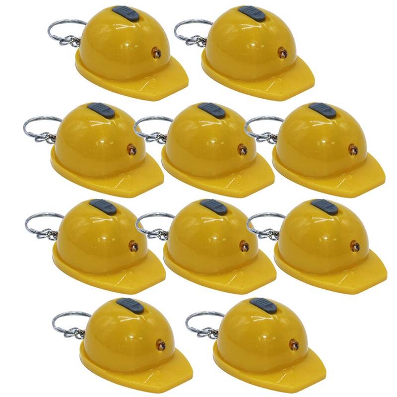 Mini lampes de poche à LED, porte-clés de fête, porte-clés, torche, chapeau, phare, construction de clés, ombre