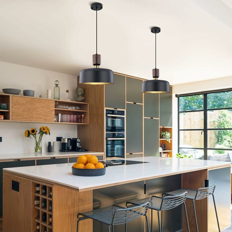 Lampu gantung logam Modern, lampu gantung dekorasi rumah ruang makan dapur, dapat disesuaikan