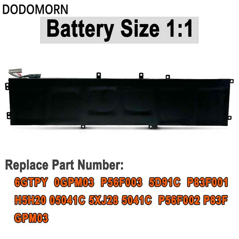 DODOMORN nowy 6GTPY bateria do DELL XPS 15 9570 9560 7590 do precyzyjnego 5520 5530 serii Notebook 11.4V 97WH 100% testowany