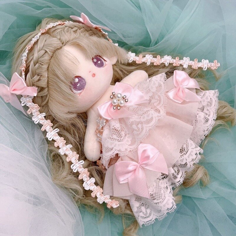 Хлопковая кукла 20 см, юбка для торта, только розовая одежда принцессы