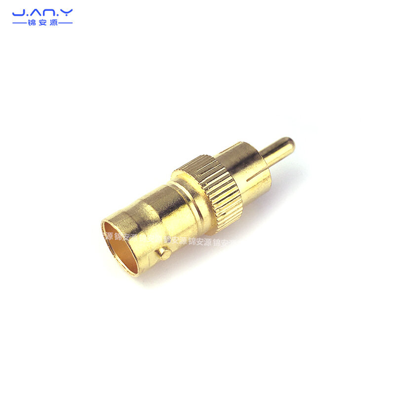 1 piece Pure copper gold plated BNC female to RCA Male audio and video coaxial connector Q9 female to AV male SDI adapter
