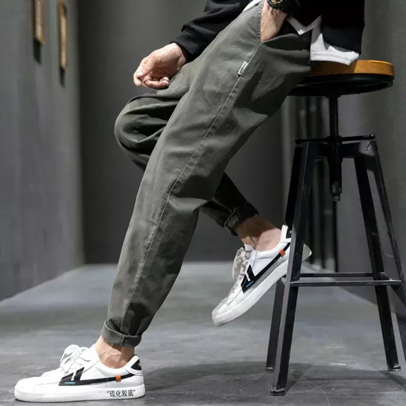 2024 Lente Herfst Nieuwe Mode Temperament Koreaanse Broek Man Rechte Been Losse Casual Herenbroek Hiphop Streetwear Kleding