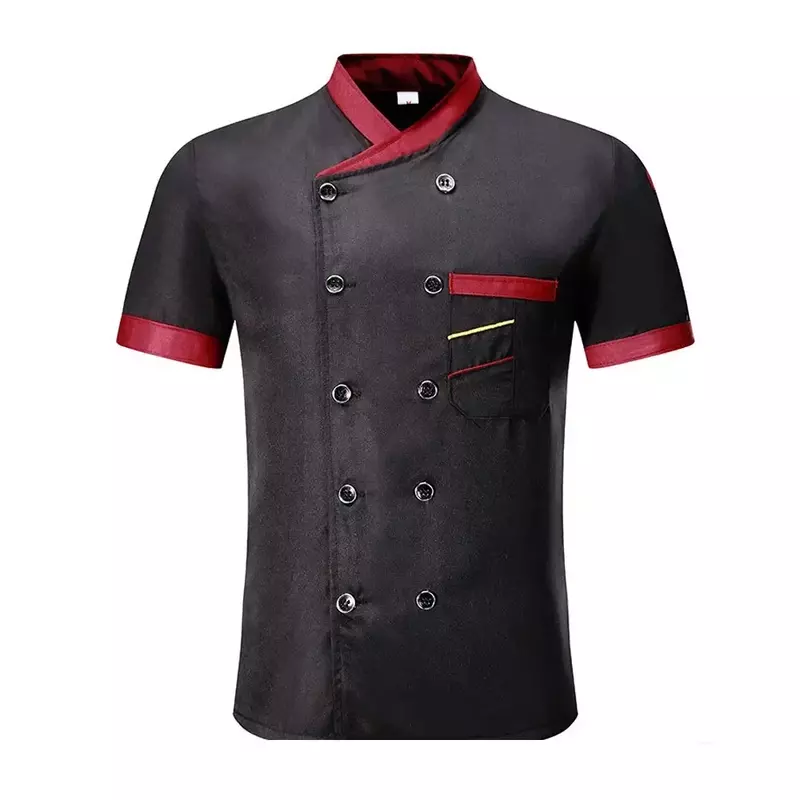 Unisex Mens Chef Kitchen Restaurant Uniform Cooking Jacket Hotel Catering Clothes Shirt
