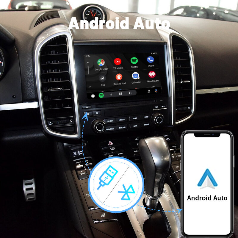 Sinairyu drahtloses Apple Carplay-Modul für Porsche PCM 3,0 Android Auto Mirror-Link Mancan Panamera Cayenne Auto Nachrüstsatz