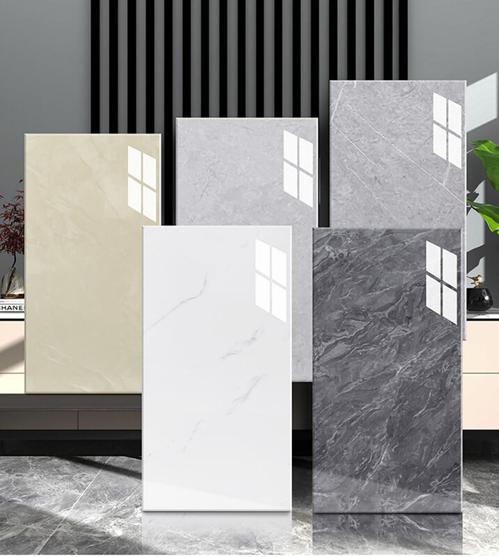 30cm x 60cm adesivi murali piastrelle autoadesive spesse adesivi per pavimenti marmo bagno terra impermeabile Wall Sticker PVC Room Wallpa