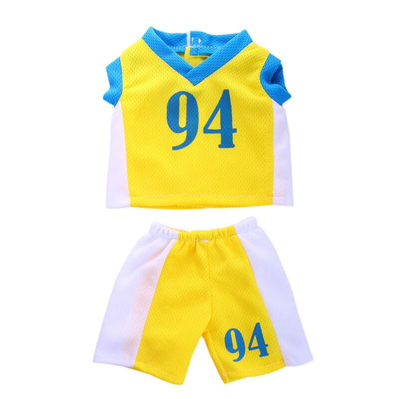 Voetbal Uniform Sneakers Sok Pop Kleding Accessoire Voor 18 Inch Pop 43Cm Pop Geboren Baby Speelgoed Voor Meisjes, onze Generatie
