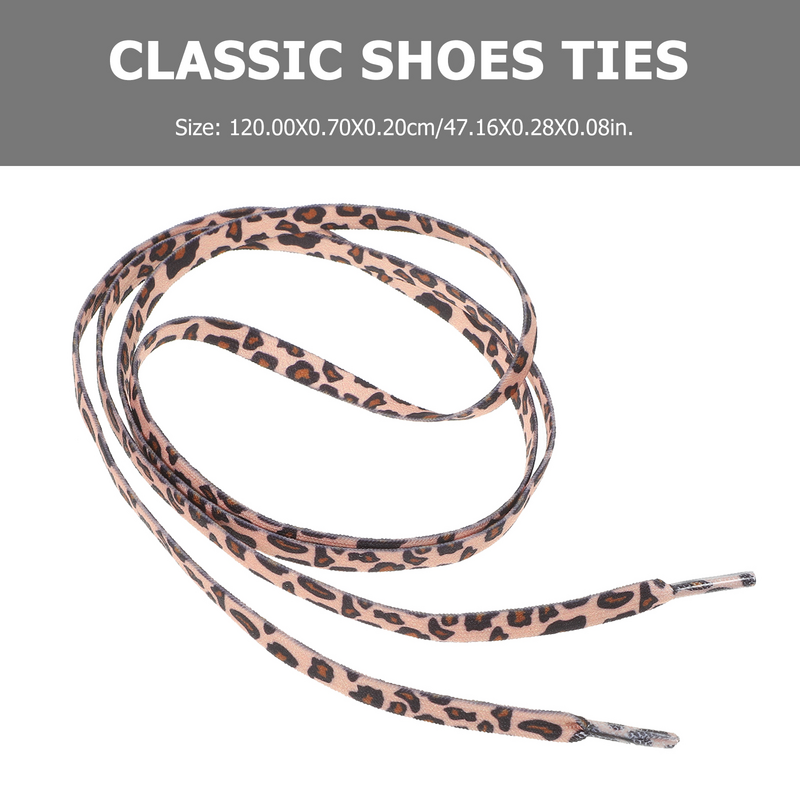 2 Paar Schuh binder kreative strap azier fähige Schnürsenkel modische Schnürsenkel (Leopard)