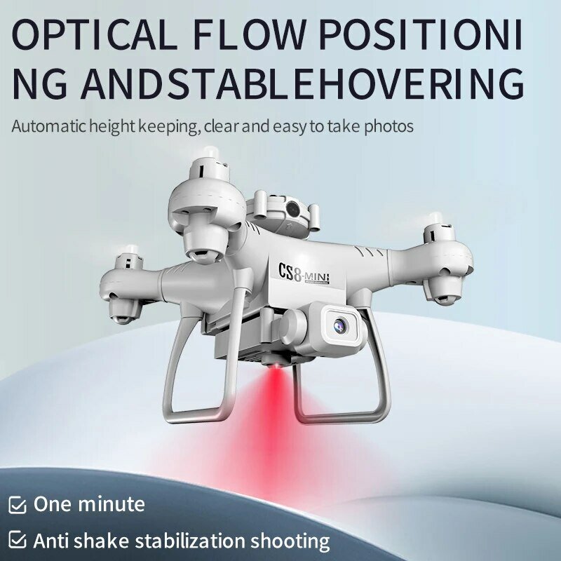 Cs8 mini drone 4k doppel kamera hd profession elle hindernis vermeidung 360 ° rc weitwinkel einstellbar esc rc quadcopter spielzeug als geschenk