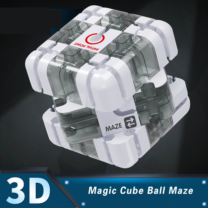 Cubo Mágico de Velocidade 3D para Crianças e Adultos, Labirinto, Jogo de Puzzle, Labirinto, Bola de Rolamento, Aprendizado do Cérebro, Brinquedos Educativos