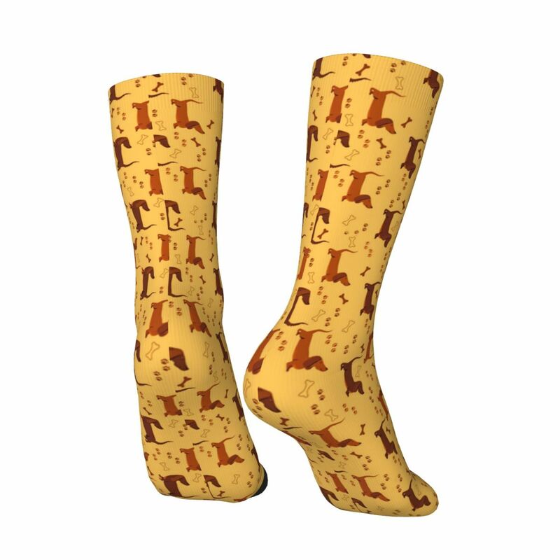 Сумасшедшие носки для мужчин, милые носки в стиле хип-хоп с надписью такса, собаки, шоколада, Харадзюку, Такса, собаки, с веселым рисунком, Повседневные Носки для мальчиков, подарок