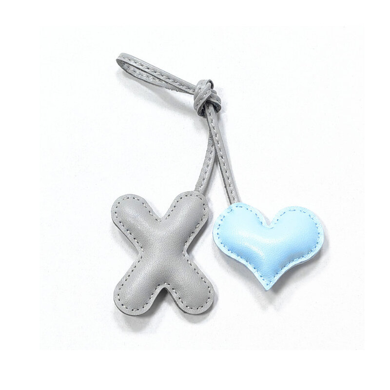 X paired heart letter bag hanging pure handmade sewn women's bag hanging car hanging letter name hanging pendant decoration