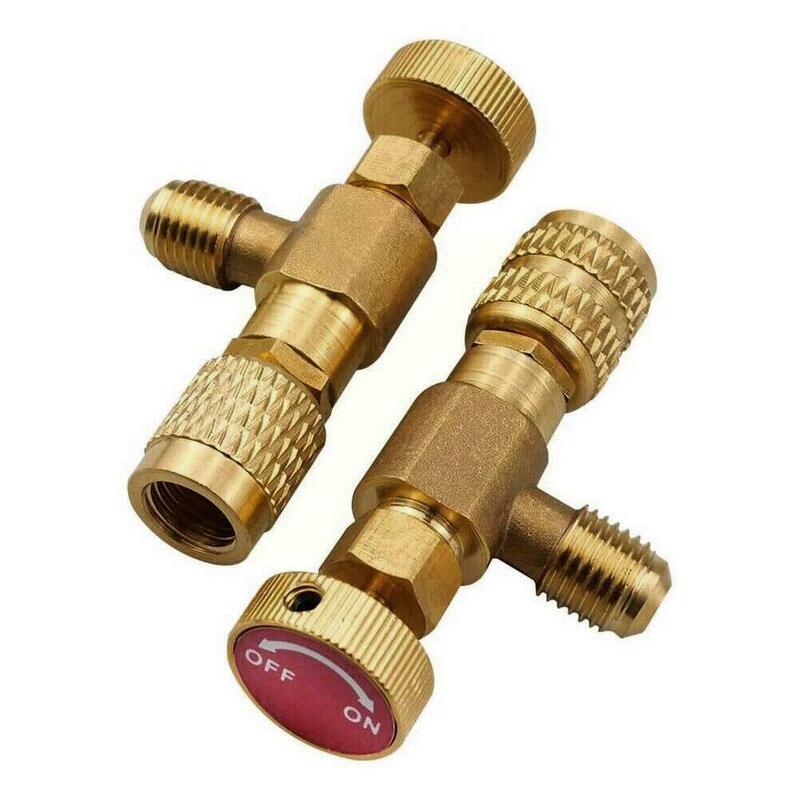 Liquid Safety Valve R410A R22 Air Conditioning Refrigerant Repair "Safety Adapter Fluoride And Air 1/4 Conditioning N2E8