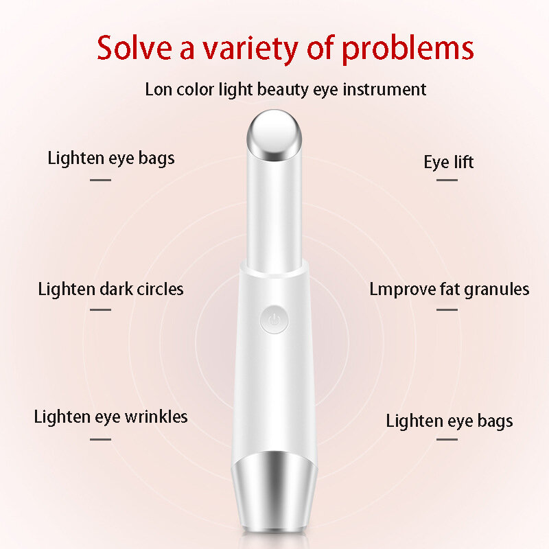 Mini Electric Eye Beauty Instrument Eye Cream Import Massager Vibration Heating Eye Beauty Instrument Red Blue Eye Care Pen